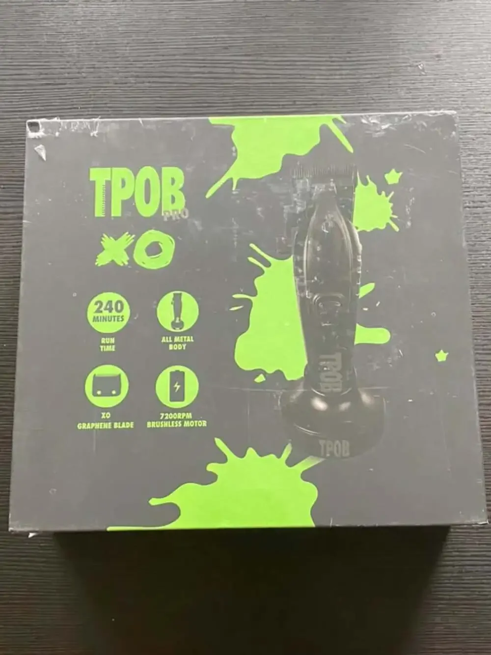 TPOB Pro XO Brushless 7200rpm Professional Hair Clipper in Black (Sealed)
